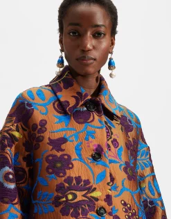 Boxy CoatJacquard Selva in Jacquard
