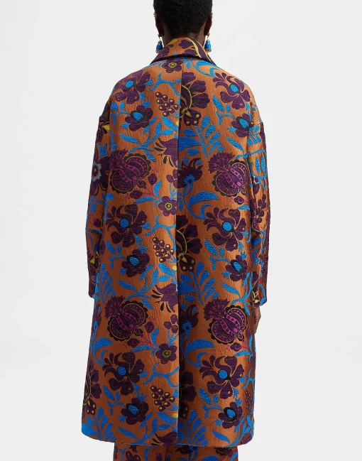 Boxy CoatJacquard Selva in Jacquard