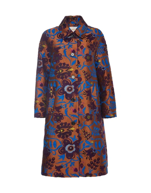 Boxy CoatJacquard Selva in Jacquard