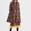 Boxy CoatSicomore Black in Jacquard