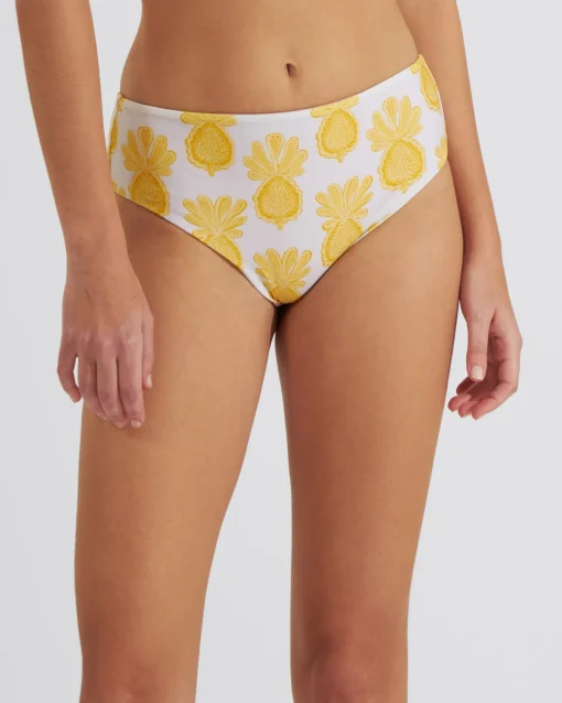 Boy BriefPineapple Sunflower White in Lycra