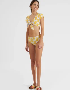 Boy BriefPineapple Sunflower White in Lycra