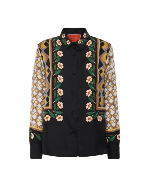 Boy ShirtDazed Placée Black in Silk Twill