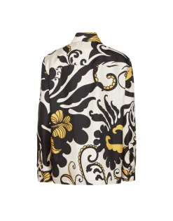 Boy ShirtMarea Black & White in Silk Twill