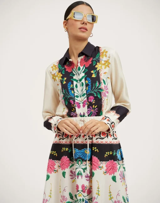 Boy ShirtPlaza Placée Ivory in Silk Twill