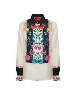 Boy ShirtPlaza Placée Ivory in Silk Twill