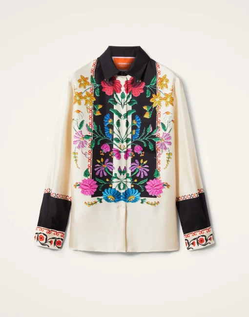 Boy ShirtPlaza Placée Ivory in Silk Twill