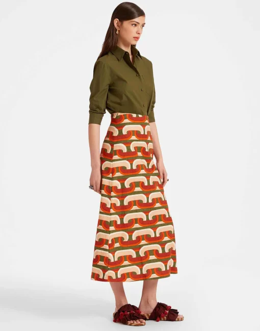 Boy ShirtSolid Camouflage in Crisp Poplin
