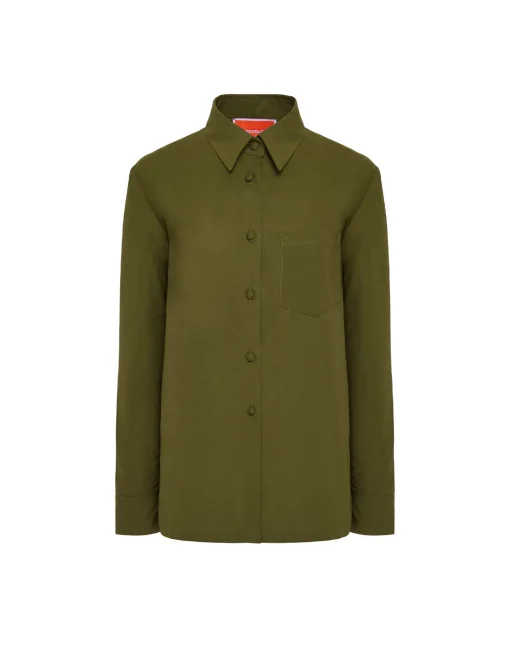Boy ShirtSolid Camouflage in Crisp Poplin
