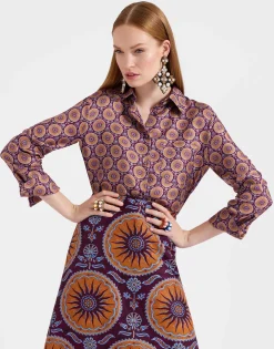 Boy ShirtSovereign Mini Purple in Silk Twill