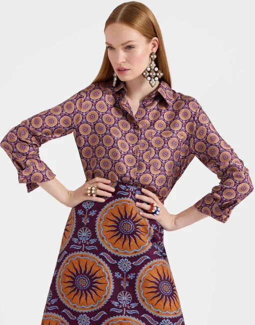 Boy ShirtSovereign Mini Purple in Silk Twill