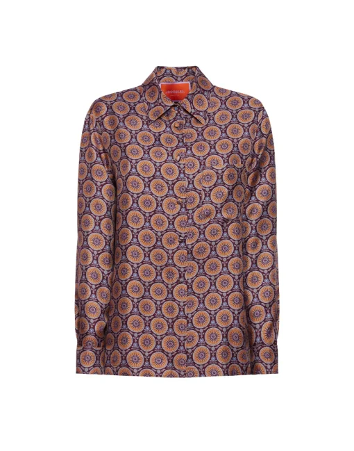 Boy ShirtSovereign Mini Purple in Silk Twill