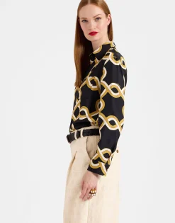 Boy ShirtTackle Black in Silk Twill