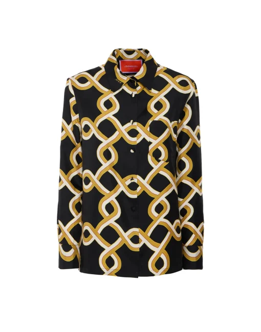 Boy ShirtTackle Black in Silk Twill