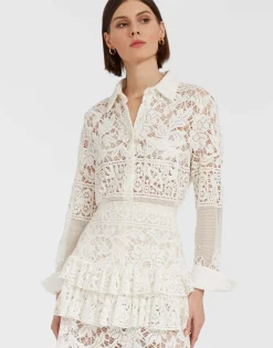 Boy ShirtWhite in Cotton Lace