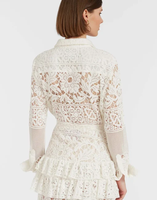 Boy ShirtWhite in Cotton Lace