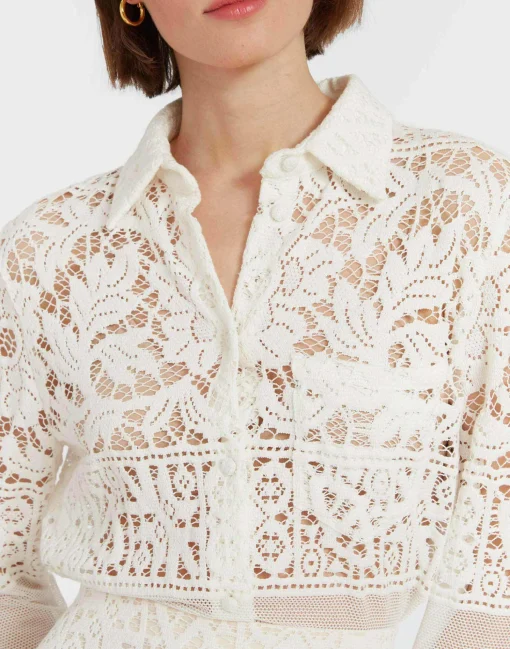 Boy ShirtWhite in Cotton Lace