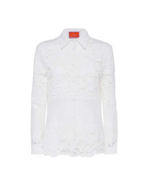 Boy ShirtWhite in Cotton Lace