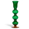 Bubble Candle StickSolid Green in Murano Glass
