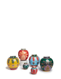 Bubble VasePineapple Azzurro in Porcelain