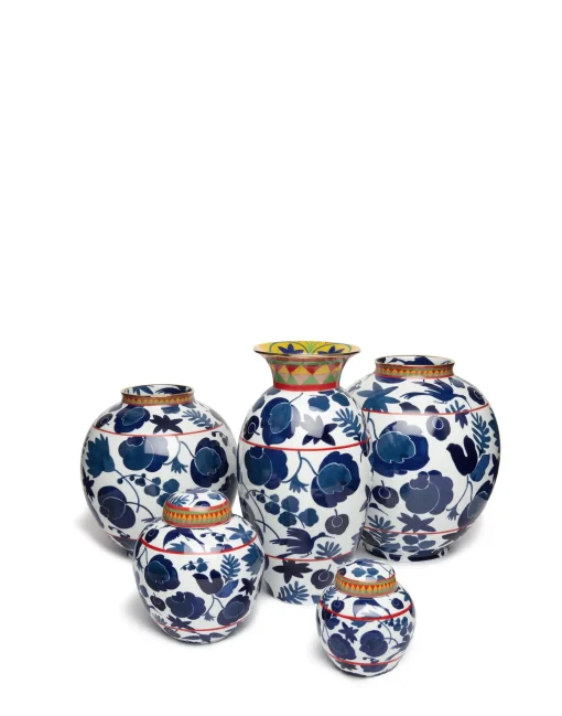 Bubble VaseWildbird Blu in Porcelain