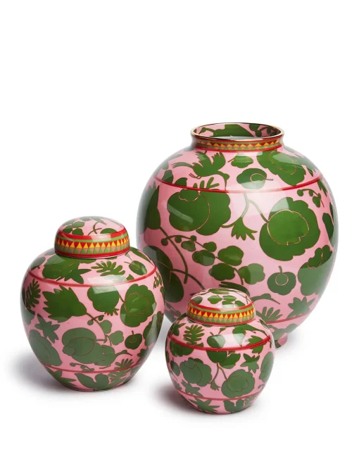 Bubble VaseWildbird Rosa/Verde in Porcelain