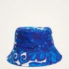 Bucket Hat StitchedAnemone in Cotton Chevron