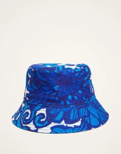 Bucket Hat StitchedAnemone in Cotton Chevron