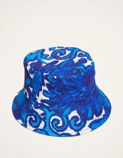 Bucket Hat StitchedAnemone in Cotton Chevron