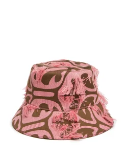 Bucket HatGrove Kaki/Pink in Jacquard
