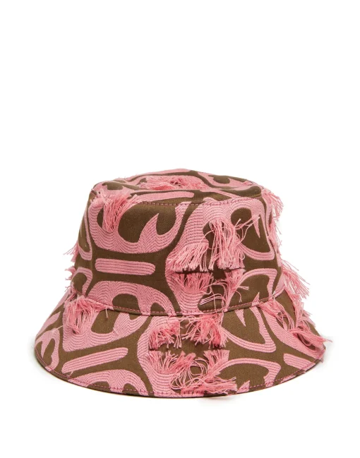 Bucket HatGrove Kaki/Pink in Jacquard