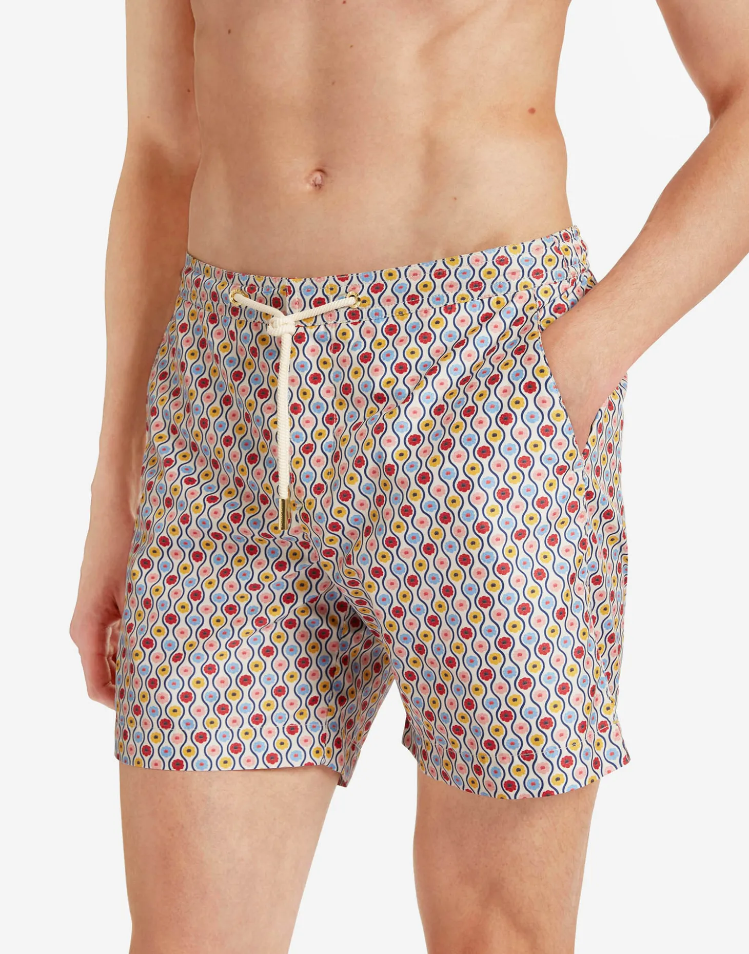 Bulldog Drawcord Swim ShortsWhitsun White Sand in Recycled Polyester