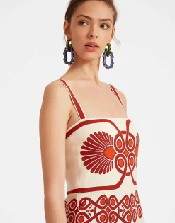 Buy Me A Martini DressMedallion Placée Cream in Envers Satin