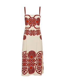 Buy Me A Martini DressMedallion Placée Cream in Envers Satin