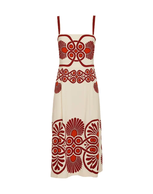 Buy Me A Martini DressMedallion Placée Cream in Envers Satin