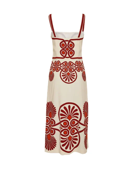 Buy Me A Martini DressMedallion Placée Cream in Envers Satin