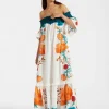 Capalbio DressMorpheus Placée Orange in Summer Poplin