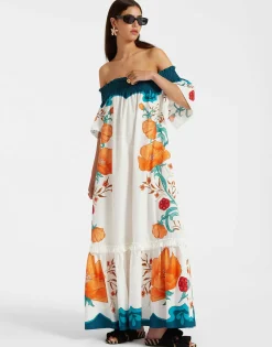 Capalbio DressMorpheus Placée Orange in Summer Poplin