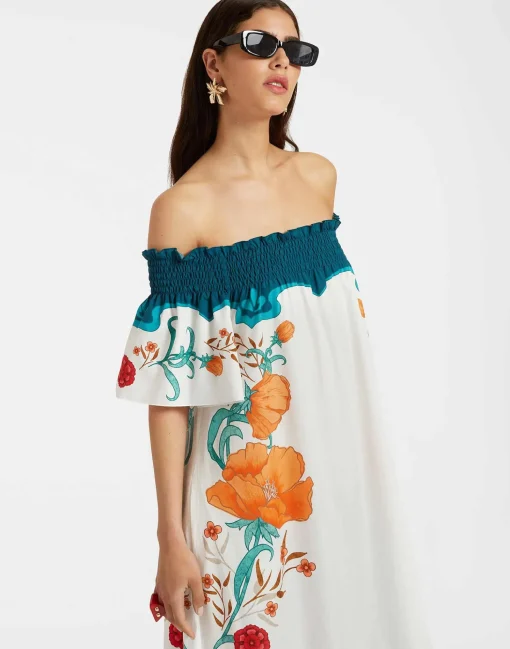 Capalbio DressMorpheus Placée Orange in Summer Poplin