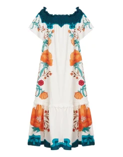 Capalbio DressMorpheus Placée Orange in Summer Poplin