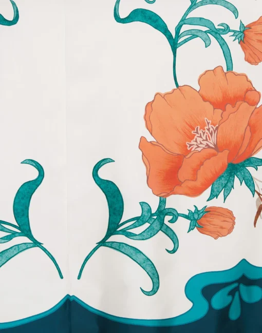 Capalbio DressMorpheus Placée Orange in Summer Poplin