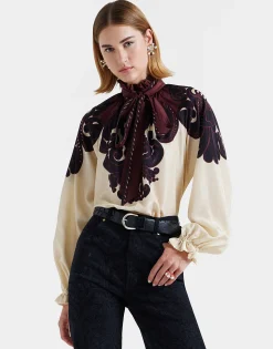 Cerere BlouseCorsini Placée Cream in Silk Voile
