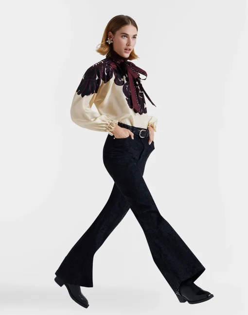 Cerere BlouseCorsini Placée Cream in Silk Voile