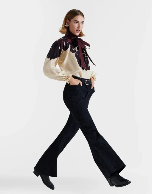 Cerere BlouseCorsini Placée Cream in Silk Voile