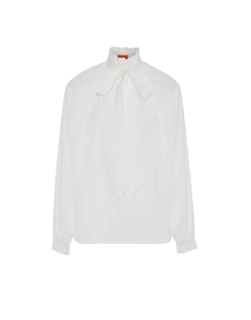 Cerere BlouseSolid White in Tailor Poplin