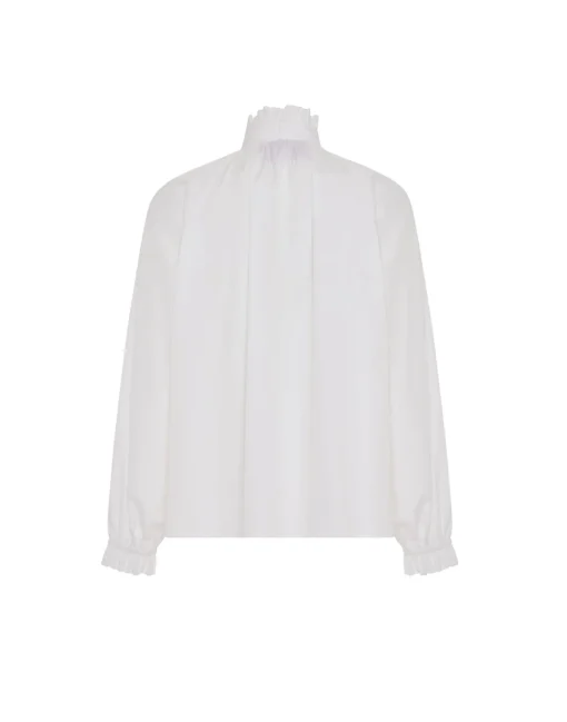 Cerere BlouseSolid White in Tailor Poplin