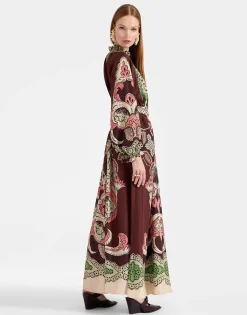 Cerere DressPortal Placée Brown in Silk Voile