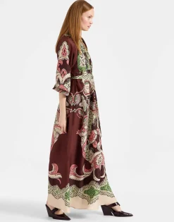 Cerere DressPortal Placée Brown in Silk Voile