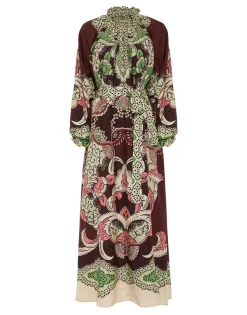 Cerere DressPortal Placée Brown in Silk Voile