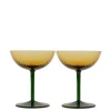 Champagne Coupe Set of 2Giallo in Glass